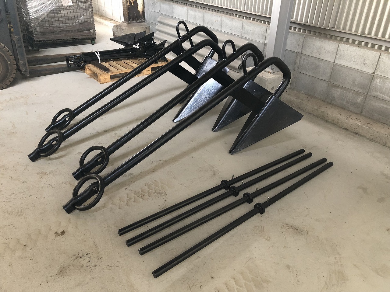大型錨 大型アンカー 約57kg 基本引き取りのみ希望 新品 ペンキ